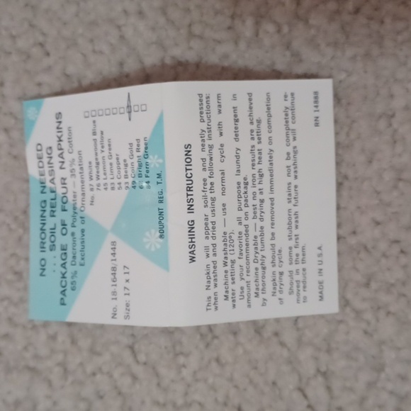 Dupont Vintage Cloth Napkins With Floral Lace Edges, Two Packs Of Four Napkins - Picture 13 of 14